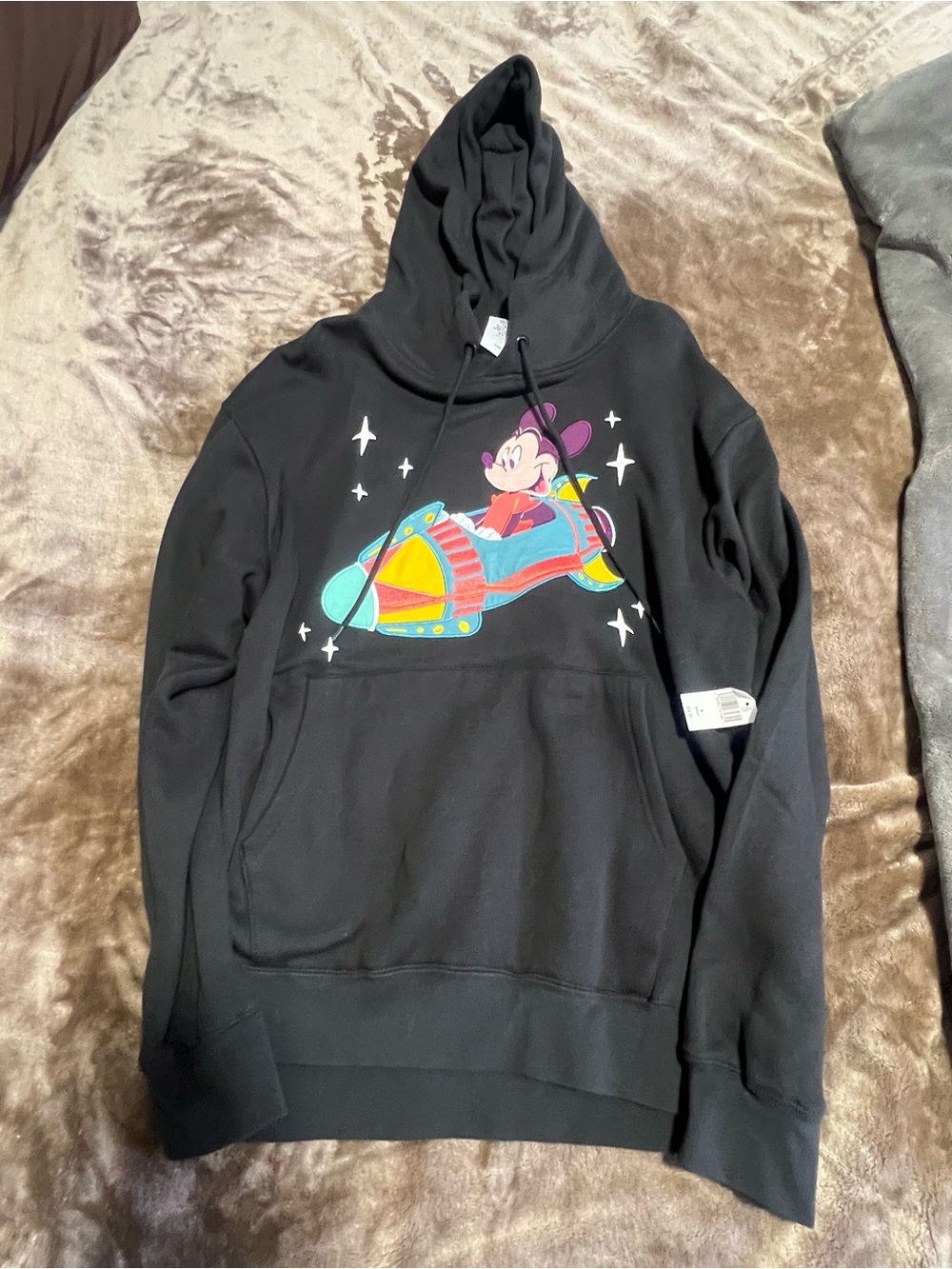 Walt Disney World Mickey Mouse Spaceship  Adult Size Pullover Hoodie Medium